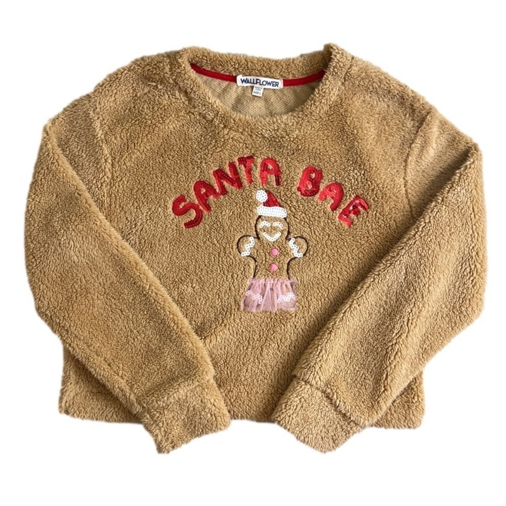 ⭐️ Wallflower Christmas Fuzzy Sweater- size Large